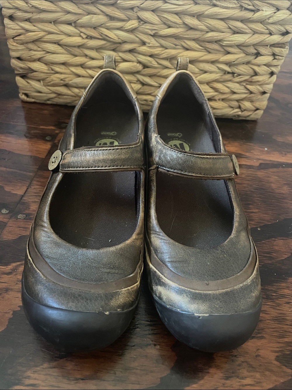 Merrell Brown Leather Mary Janes